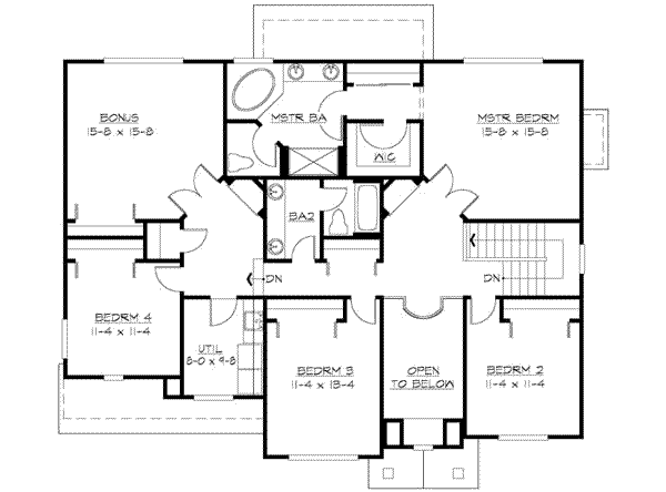 upper floor house blueprint