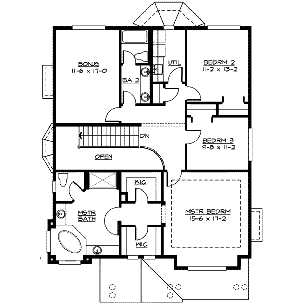 upper floor house blueprint