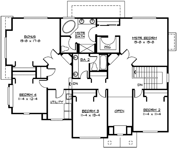 upper floor house blueprint
