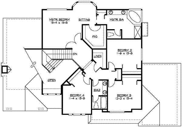 upper floor house blueprint