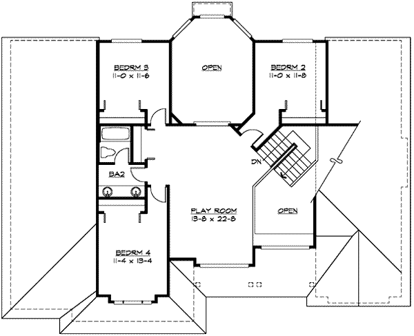 upper floor house blueprint