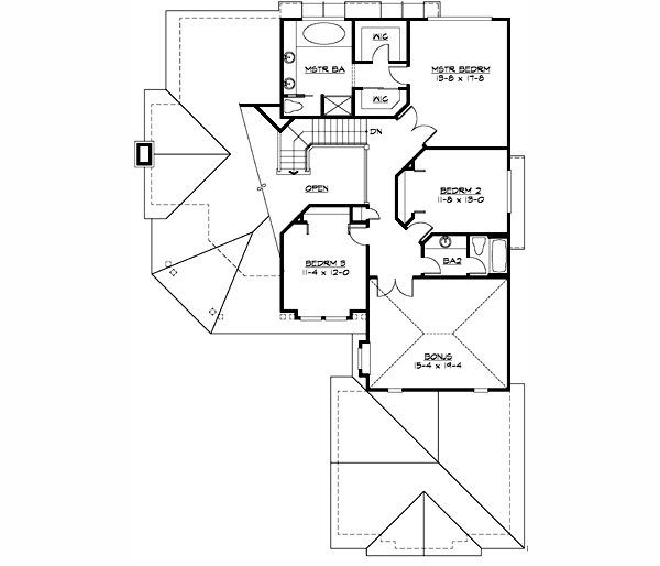 upper floor house blueprint