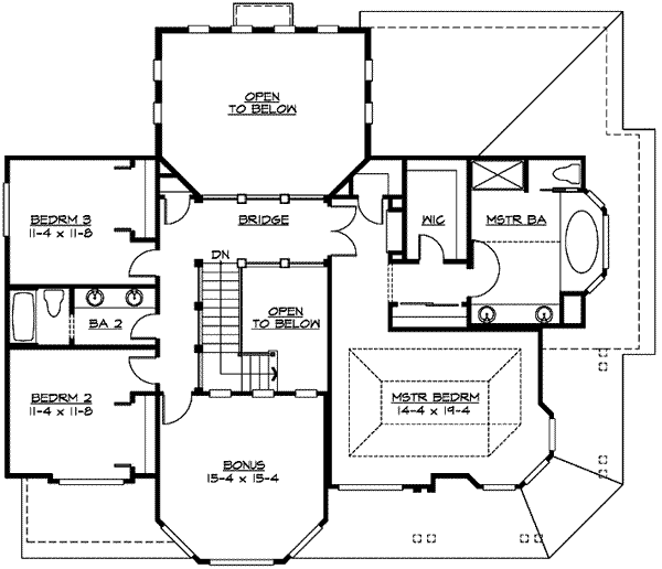 upper floor house blueprint