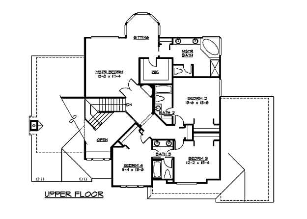 upper floor house blueprint