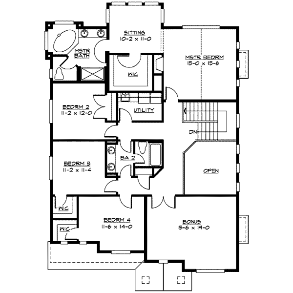 upper floor house blueprint