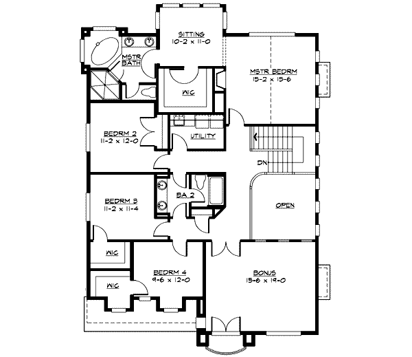 upper floor house blueprint