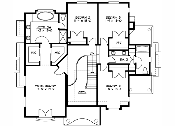 upper floor house blueprint