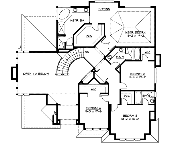 upper floor house blueprint