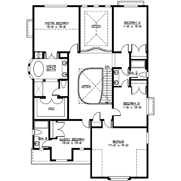 upper floor house blueprint