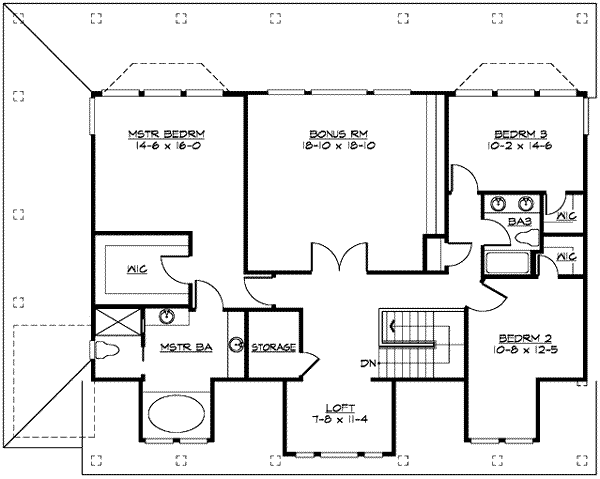 upper floor house blueprint