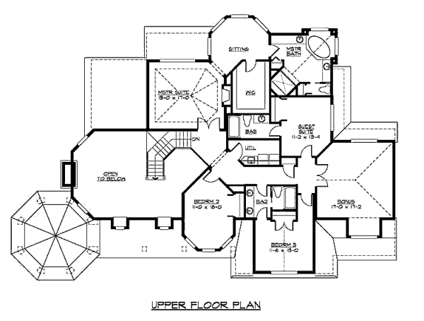 upper floor house blueprint