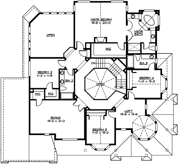 upper floor house blueprint