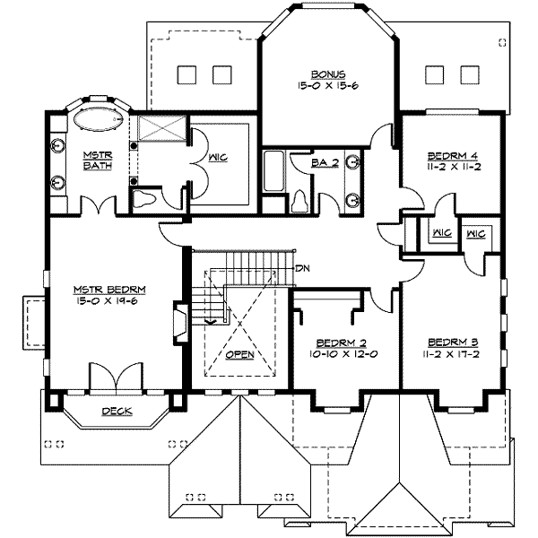 upper floor house blueprint