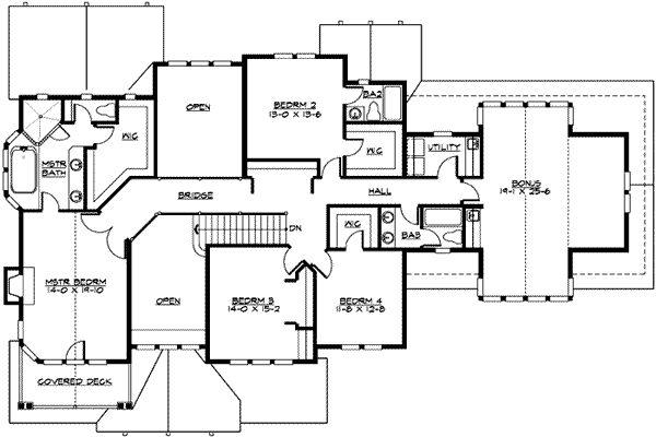 upper floor house blueprint