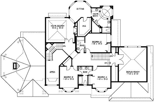 upper floor house blueprint