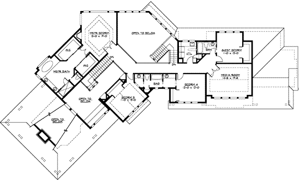 upper floor house blueprint