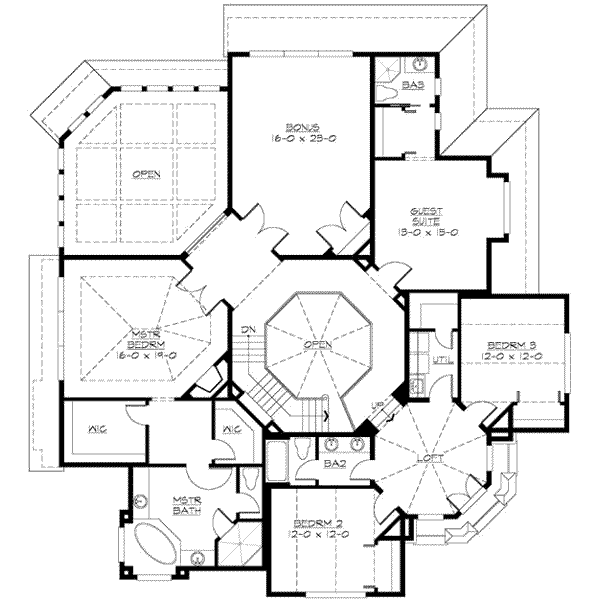 upper floor house blueprint