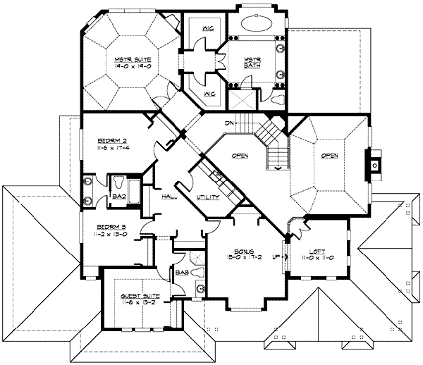 upper floor house blueprint