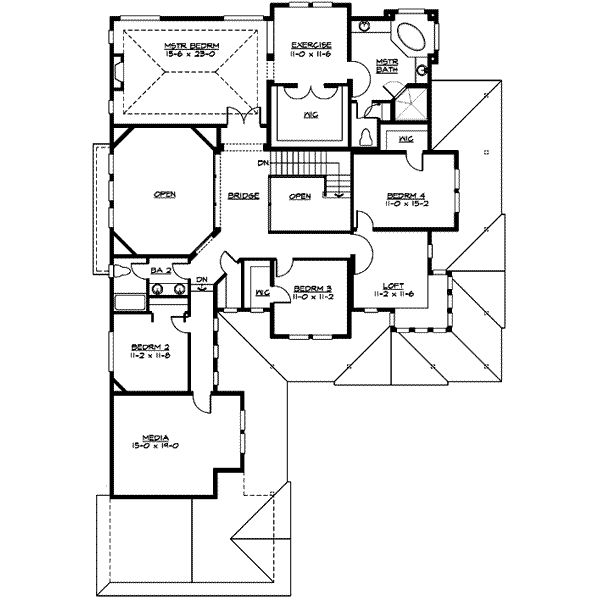 upper floor house blueprint