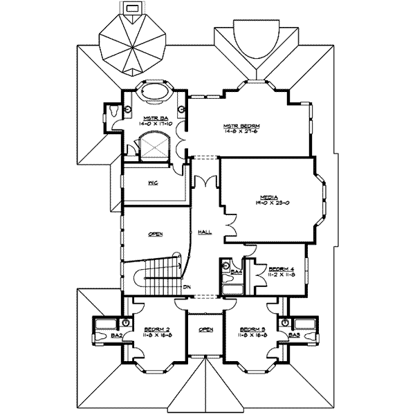 upper floor house blueprint
