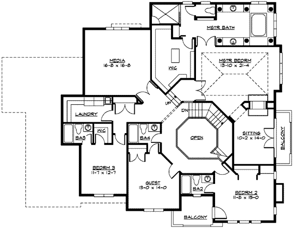 upper floor house blueprint
