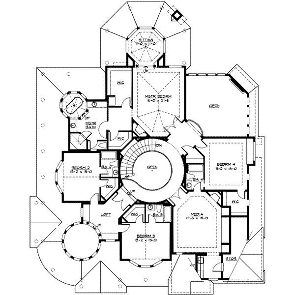 upper floor house blueprint