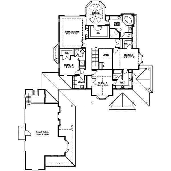 upper floor house blueprint