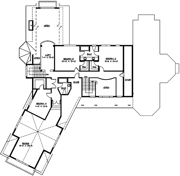 upper floor house blueprint