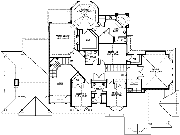 upper floor house blueprint