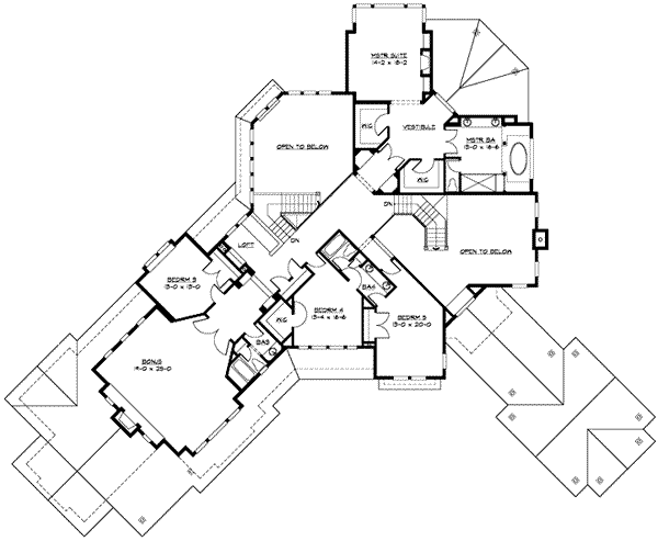 upper floor house blueprint