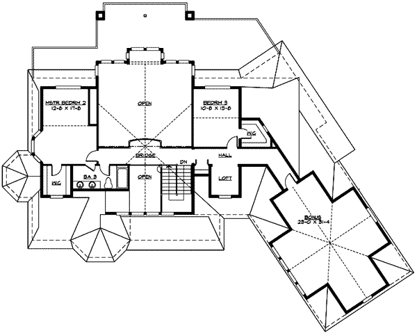 upper floor house blueprint