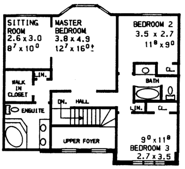 upper floor house blueprint