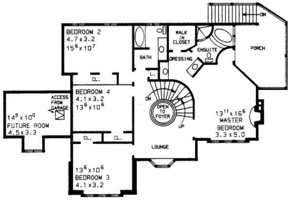 upper floor house blueprint