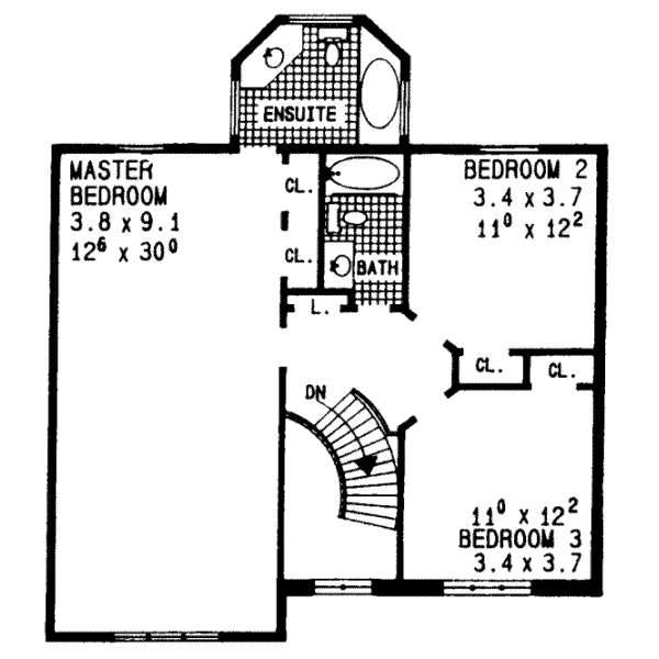 upper floor house blueprint