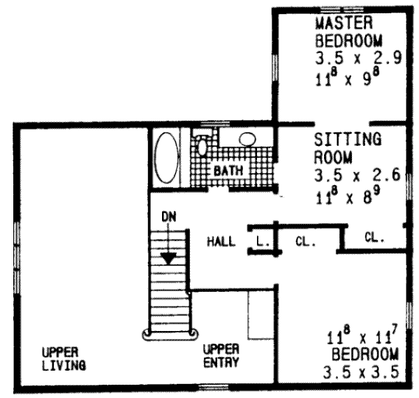 upper floor house blueprint