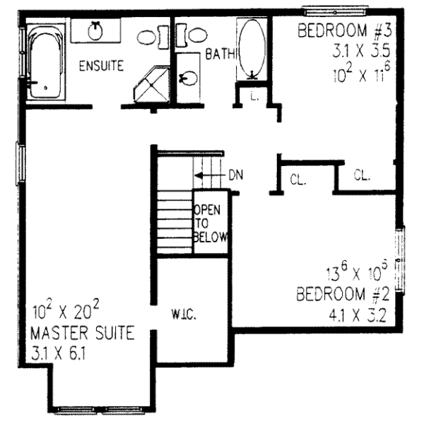 upper floor house blueprint