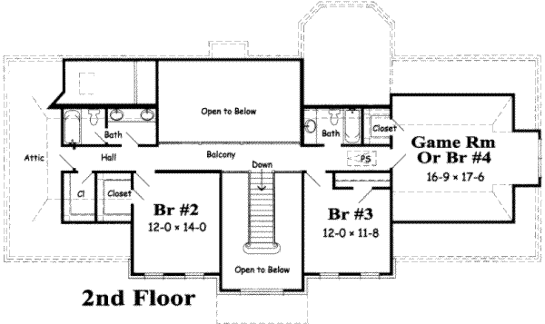 upper floor house blueprint
