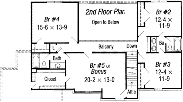 upper floor house blueprint