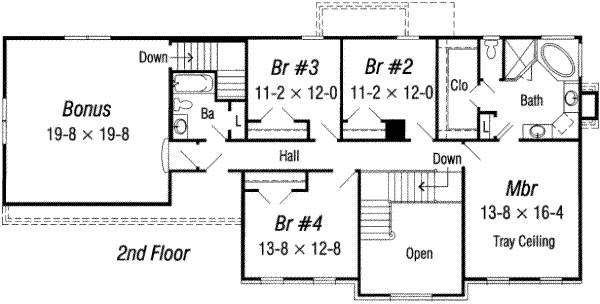 upper floor house blueprint