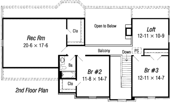 upper floor house blueprint
