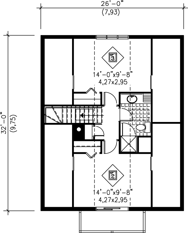 upper floor house blueprint
