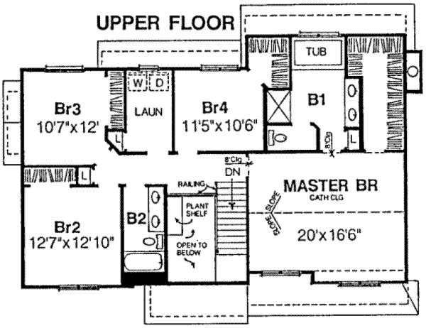 upper floor house blueprint