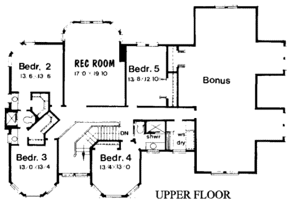 upper floor house blueprint