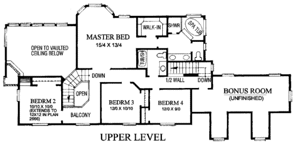 upper floor house blueprint