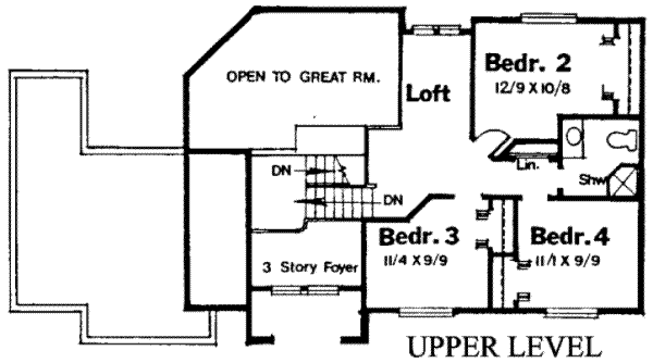 upper floor house blueprint