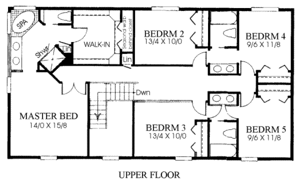 upper floor house blueprint