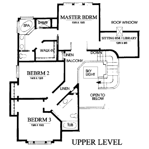 upper floor house blueprint