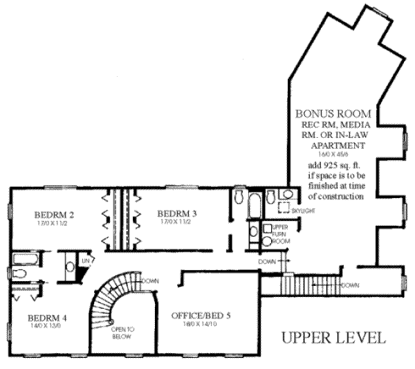upper floor house blueprint