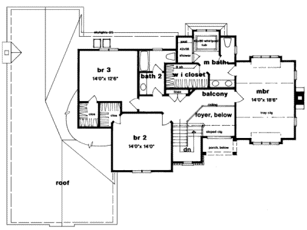 upper floor house blueprint