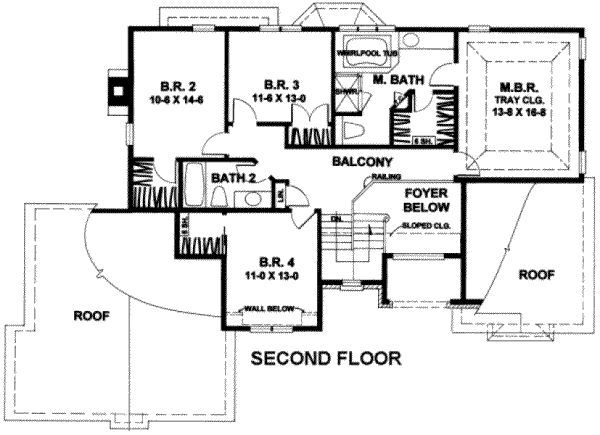 upper floor house blueprint